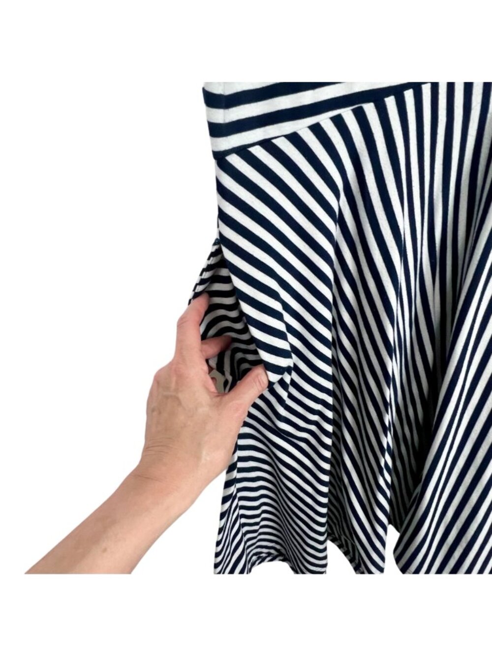 SUMMER CLEARANCE Lane Bryant Womens Size 16 Navy & White Dress - Picture 5 of 11